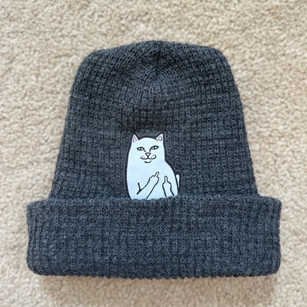 RIPNDIP Gray Beanie Hat New